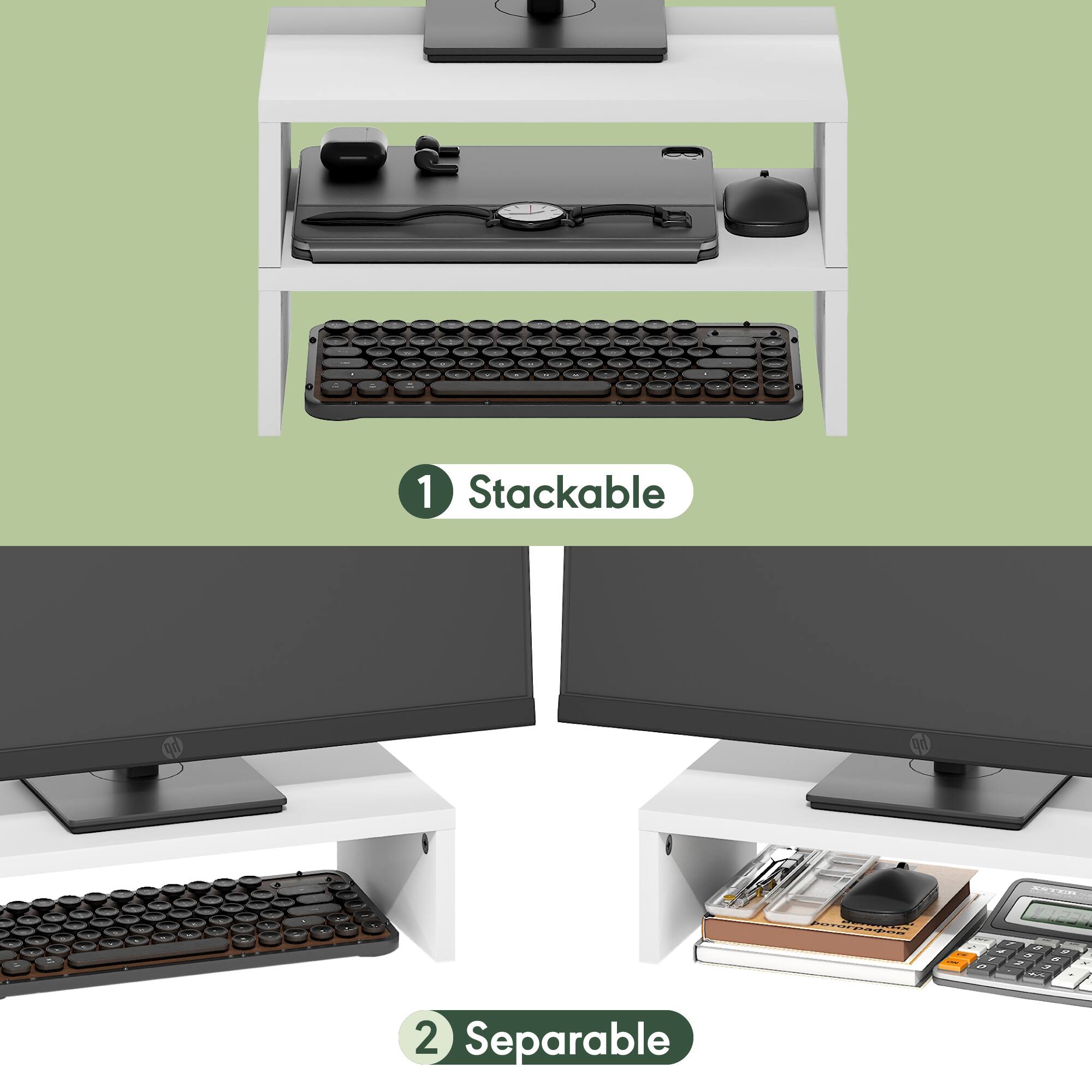1. Stackable  
2. Separable