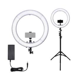 Koah - SOL SPHERE 19-Inch 55W Ring Light Kit with Air Cushioned Stand, Bag, Holder