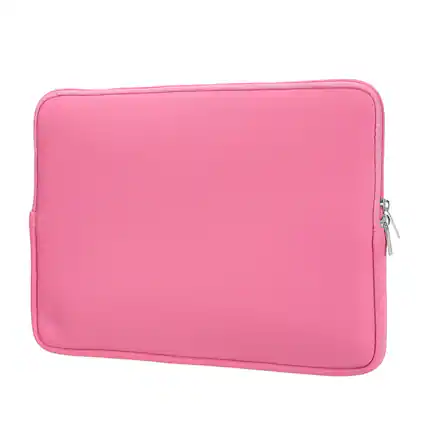 Front. Unique Bargains - Laptop Case - Polyester Computer Sleeve Carrying Bag, Waterproof Protective Cover for 11" Notebook - Pink.