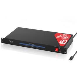 Pyle - Pyle-Pro PCO800 19'' Rack Mount 1800 Watt Power Conditioner w/ 8 Outlets - Black