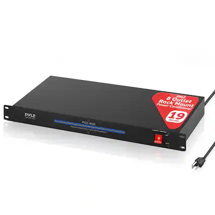 PYLE PyleUSA.com PCO-800 PORES CONDITIONER 1800 WATTS CAPACITY 8 PYLE Rack Outlet Power Conditioner Mount 19 INCHES