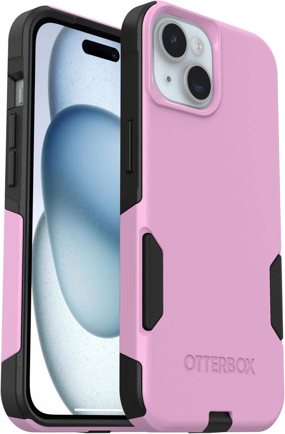 OtterBox - Commuter Series Hard Shell Case for Apple iPhone 16e, Apple iPhone 15, Apple iPhone 14, & Apple iPhone 13 - Lavender Eclipse (Pink & Black)