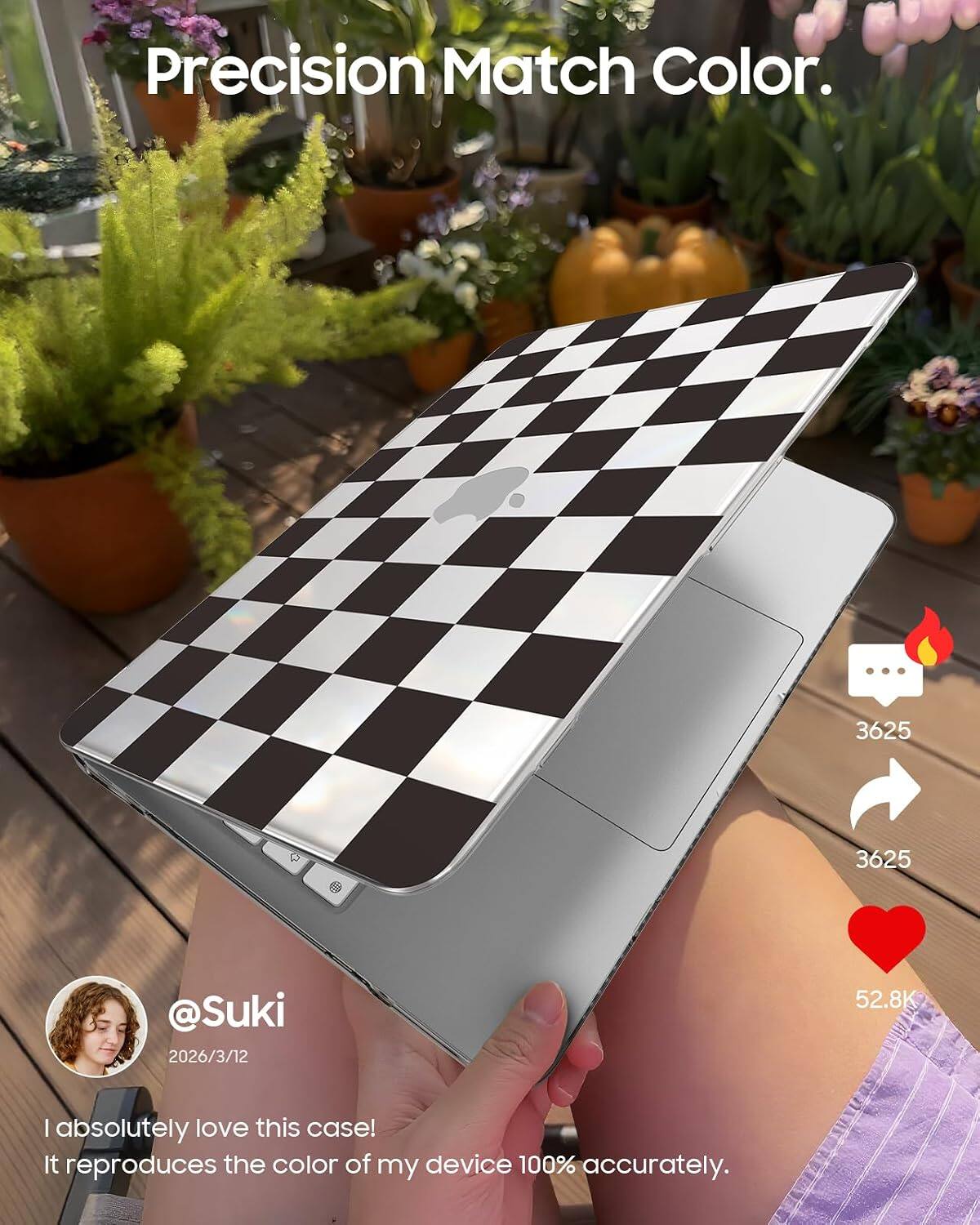Precision Match Color.  
3625 3625 @Suki 2026/3/12 52.8K  
I absolutely love this case! It reproduces the color of my device 100% accurately.