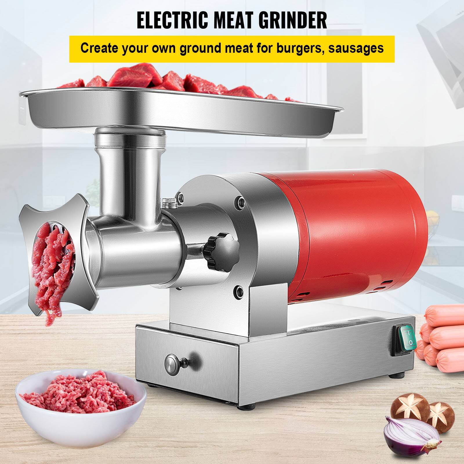 ELECTRIC MEAT GRINDER
Create your own ground meat for burgers, sausages
