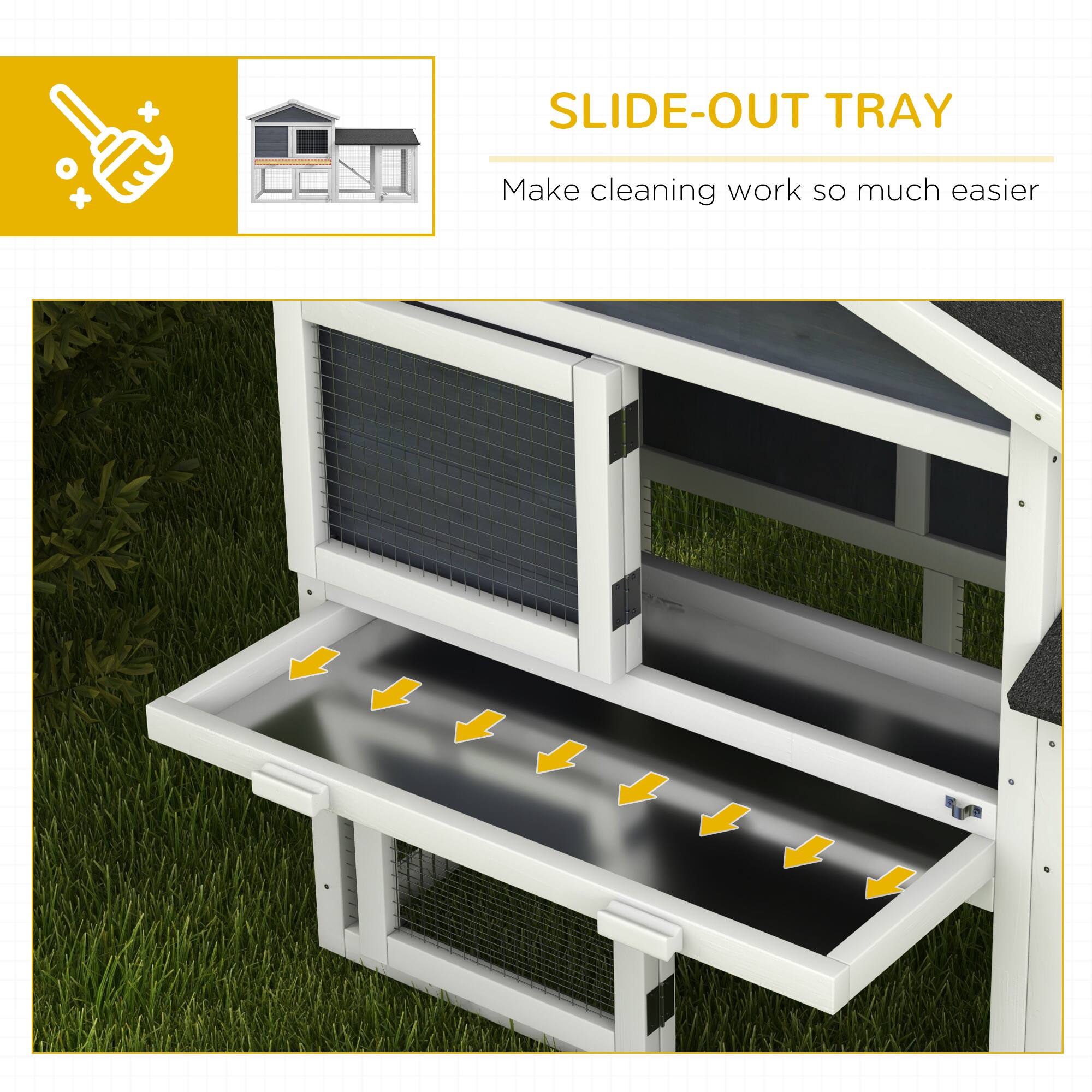 SLIDE-OUT TRAY  
Make cleaning work so much easier