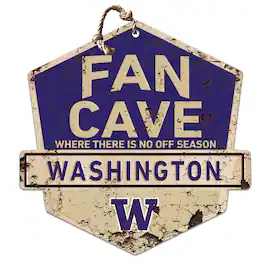 Jardine - Washington Huskies Fan Cave Badge Sign - Purple