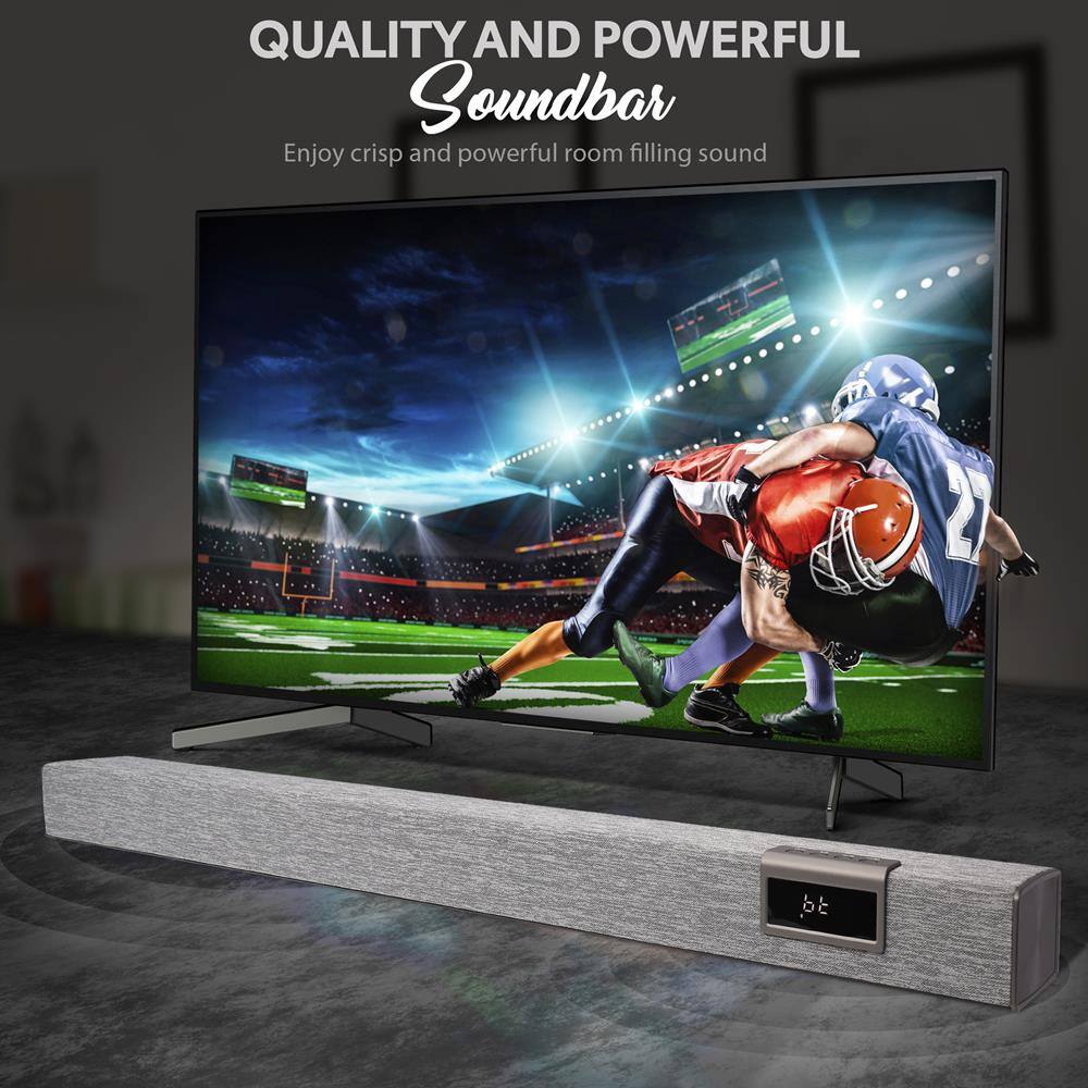 QUALITY AND POWERFUL Soundbar

Enjoy crisp and powerful room filling sound