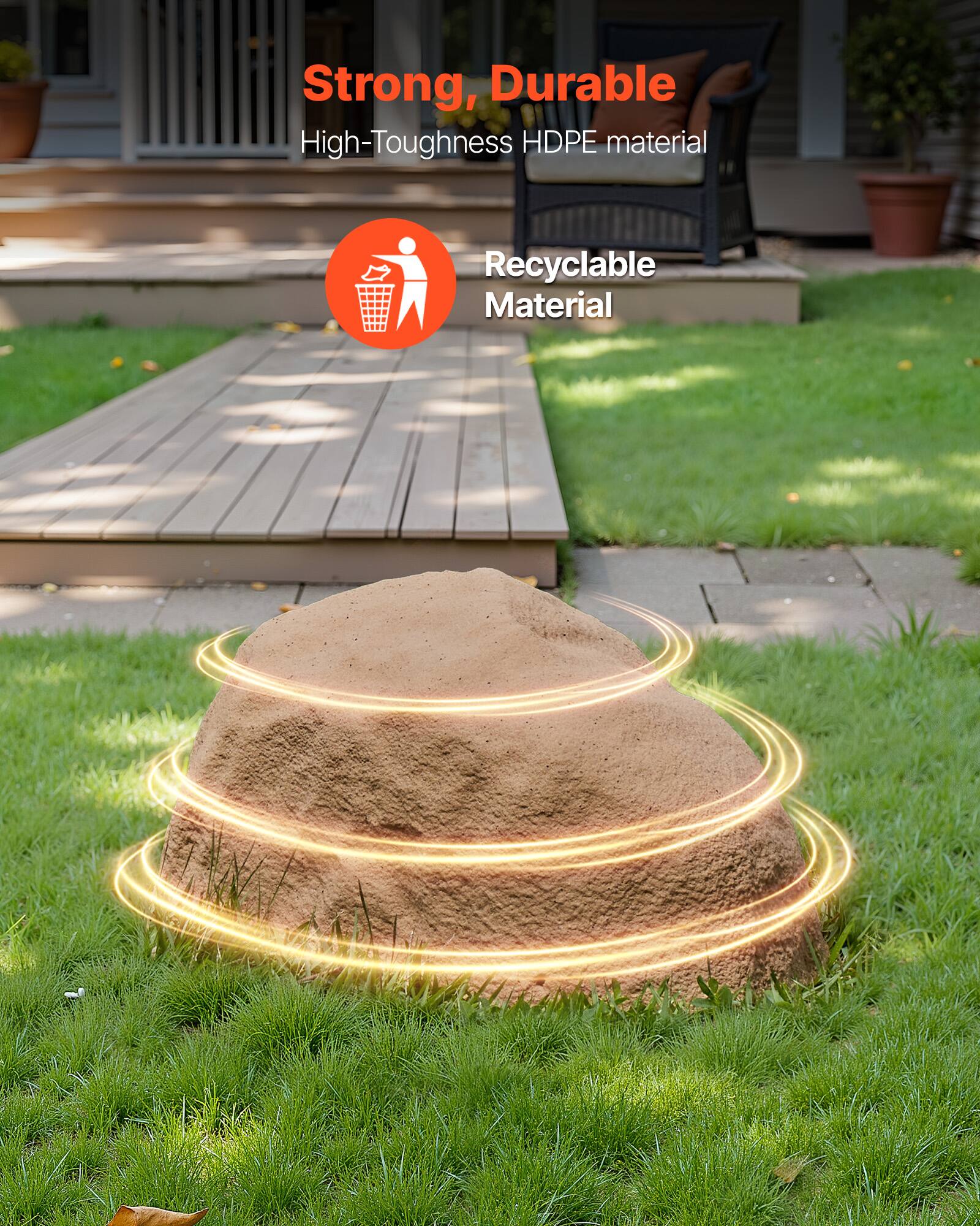 Strong, Durable  
High-Toughness HDPE material  
Recyclable Material