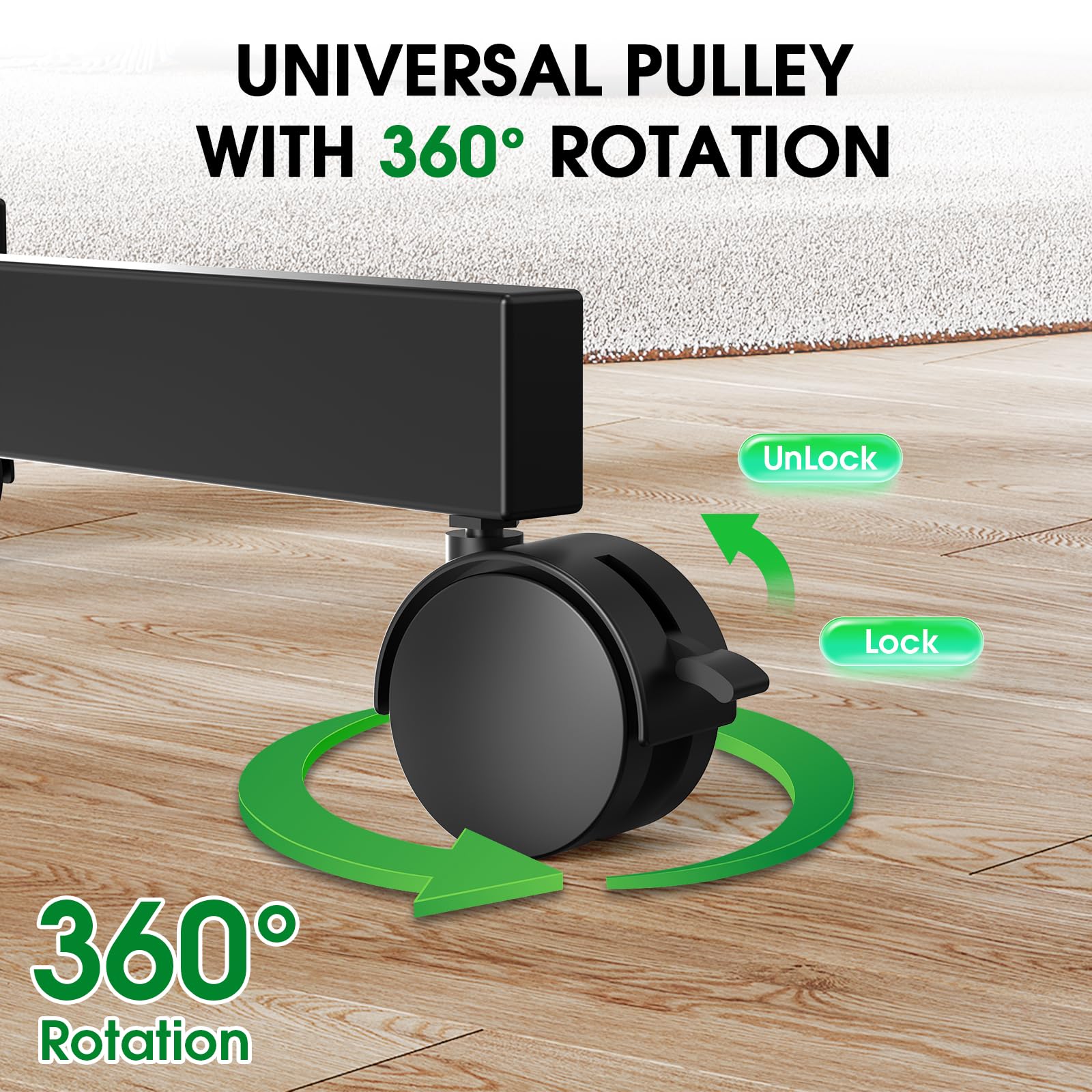 UNIVERSAL PULLEY WITH 360° ROTATION

360° Rotation

UnLock

Lock
