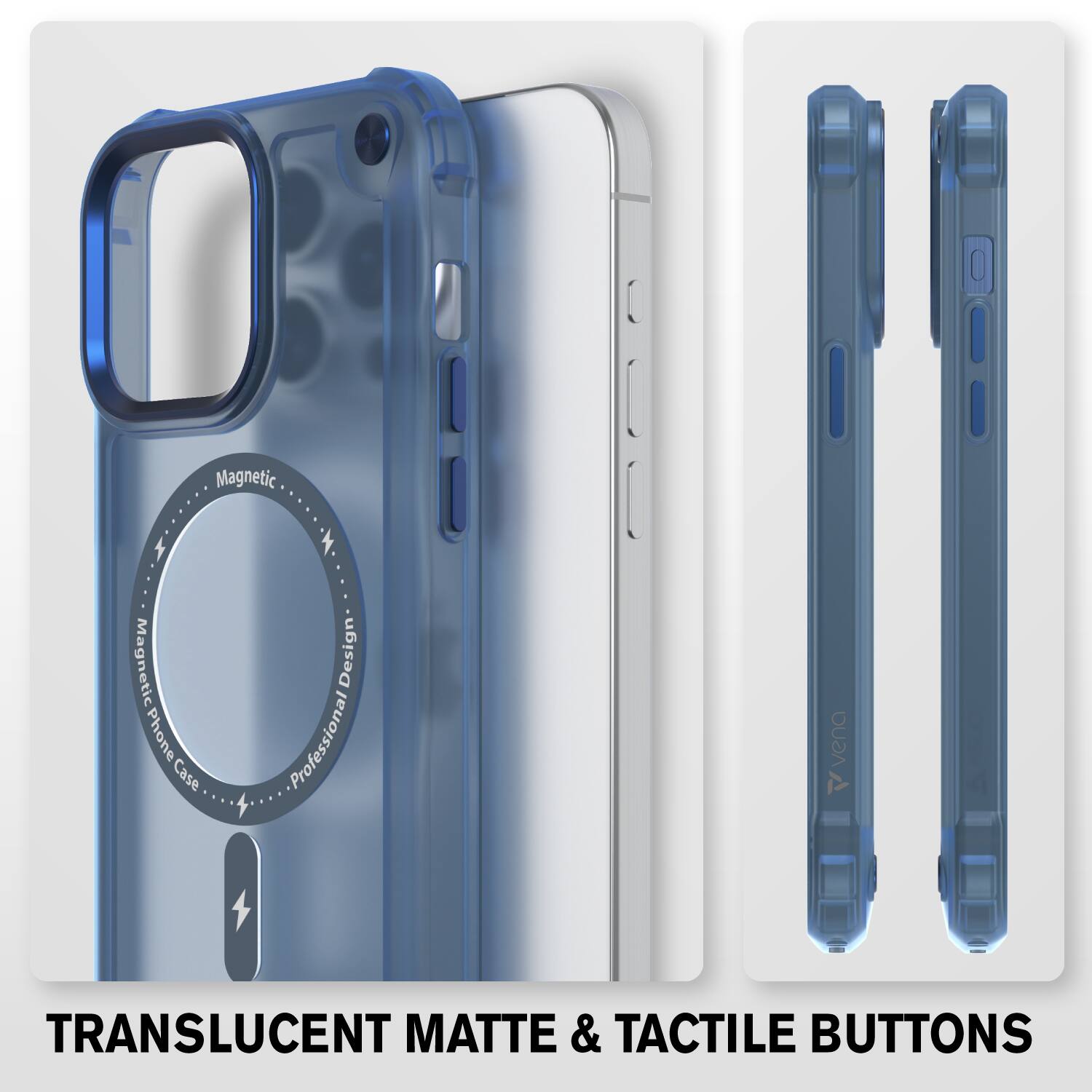 Magnetic Phone Case Design  
Professional  
TRANSLUCENT MATTE & TACTILE BUTTONS