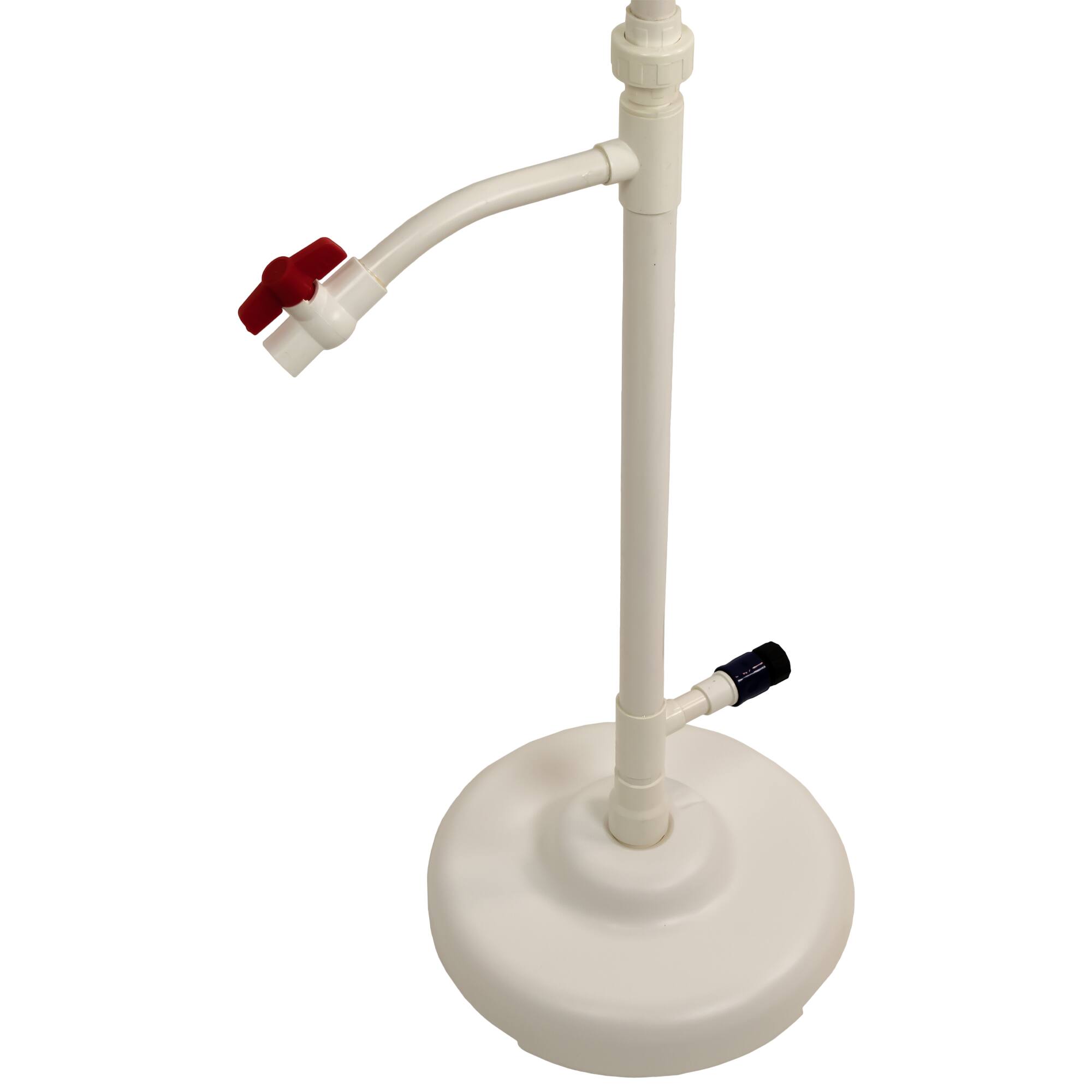 Alt View 3. Swim Central - Standard Poolside Swimming Pool Shower with Foot Wash Spigot - 86" - White - White.