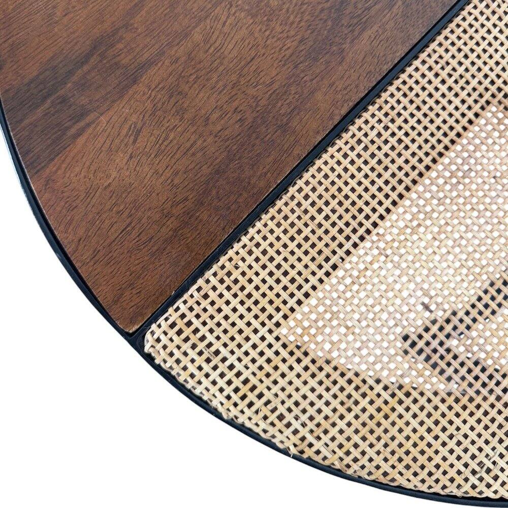 Alt View 3. Carolina Chair & Table - Cardinal 28" Round Nesting Coffee Table with Cane - Natural - Natural, Cane.