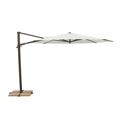 Front. Mondawe - 11' Octagon Cantilever Patio Umbrella Bronze Frame - Natural.