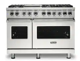 Viking - 5-Series Dual Fuel Self-Clean 48"W Sealed Burner Range - Pure White