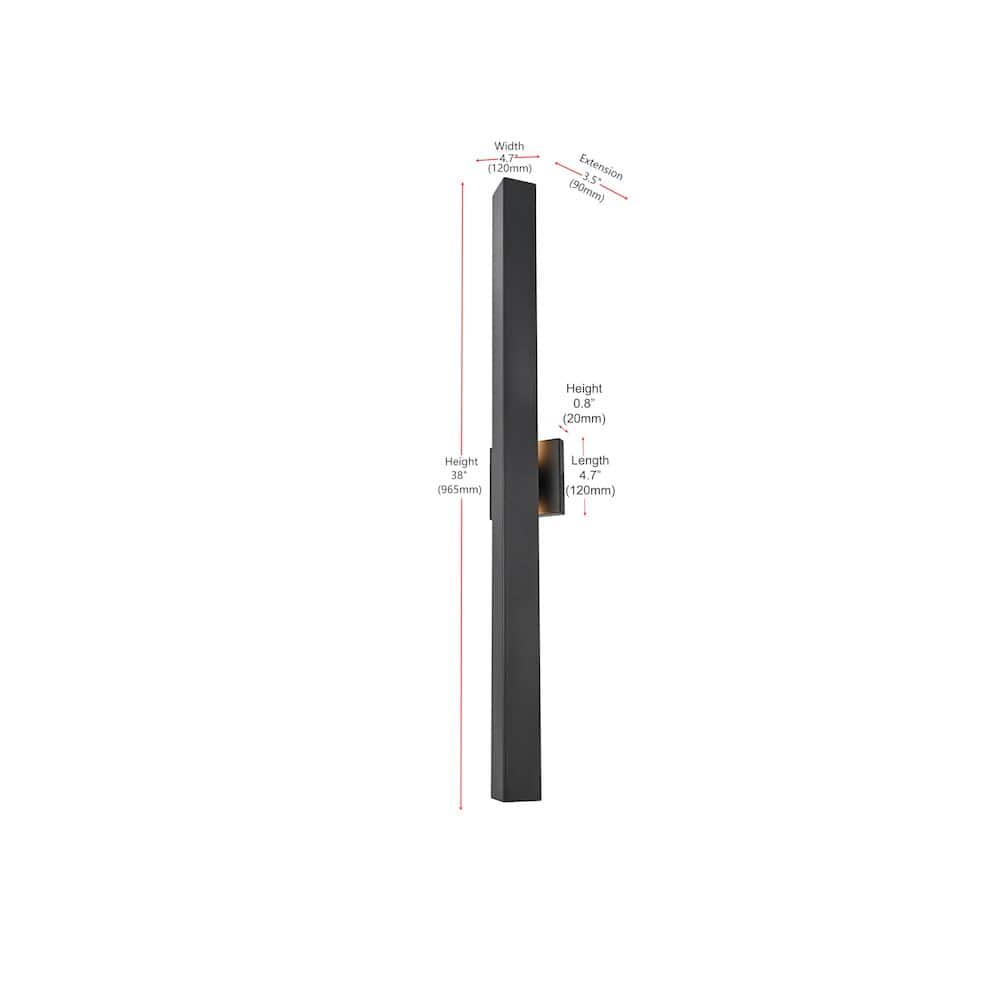 Elegant Lighting - Troy 4.5 x 38 inch Outdoor Wall Sconce - Black price history on PriceWatchPro