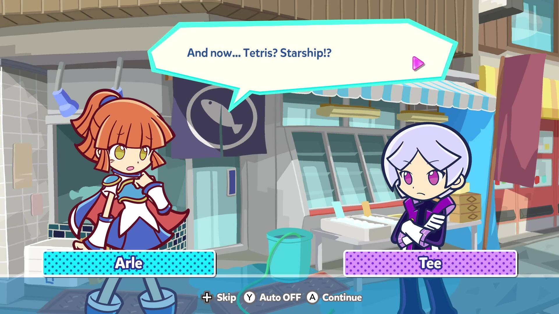 And now... Tetris? Starship!? Arle Tee + Skip Y Auto OFF Continue