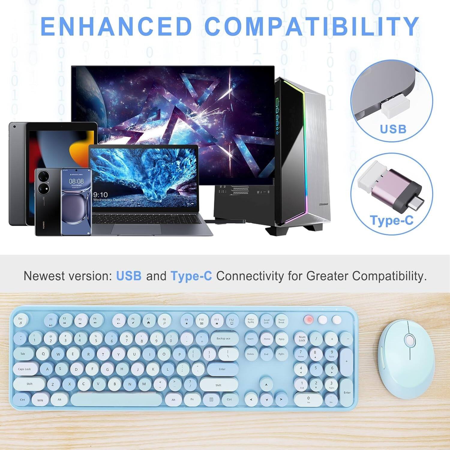 ENHANCED COMPATIBILITY

Newest version: USB and Type-C Connectivity for Greater Compatibility.