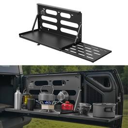 VEVOR - Tailgate Table, for 2007-2024 Jeep Wrangler JK, 88 lbs Capacity, Carbon Steel Foldable Molle Panel Drop Down Table - Black