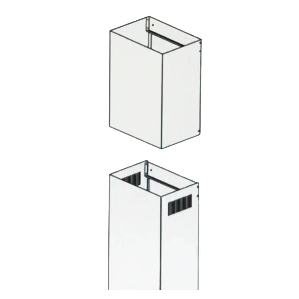 Alt View 2. Brano - BRANO GS01S Series Flue Extension Kit for 9-10 Ft Ceilings - 15.75 inch Chimney Range Hood Accessory in Stainless Steel - silver.