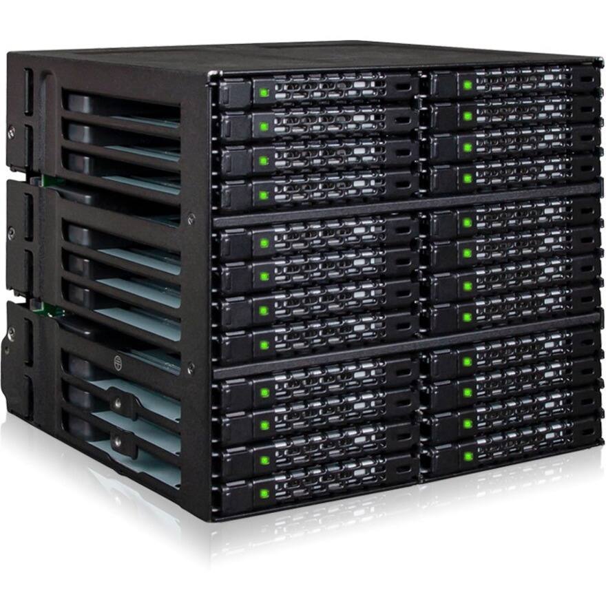Alt View 3. Icy Dock - ToughArmor MB924IP-B Drive Enclosure for 5.25" SATA, Serial Attached SCSI [SAS] - Mini-SAS Host Interface External.