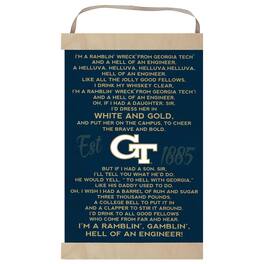 Jardine - Georgia Tech Yellow Jackets Fight Song Banner Sign - Navy