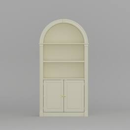 Famapy - Arch - Top Display Cabinet: French - Inspired Charm + Smart Storage - White