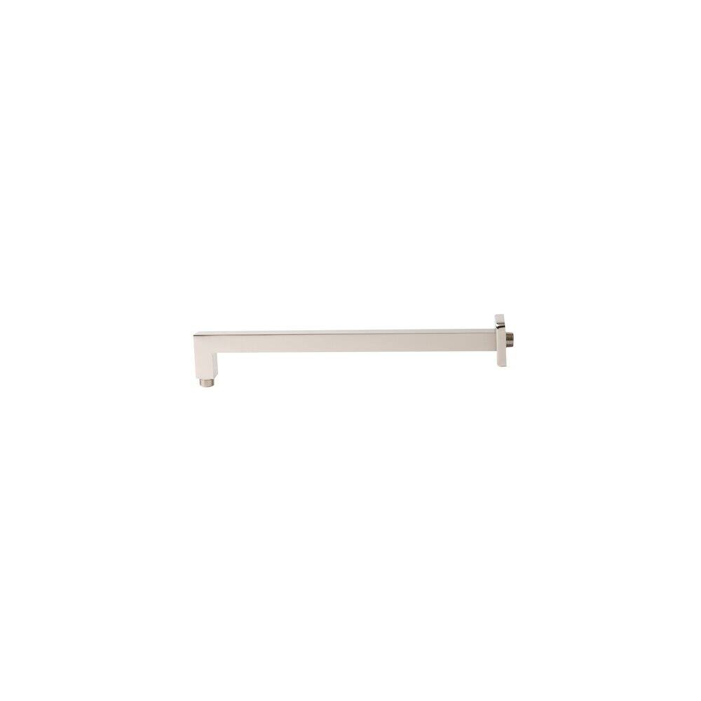 Back. Alfi - Brushed Nickel 16" Square Wall Shower Arm - Silver.