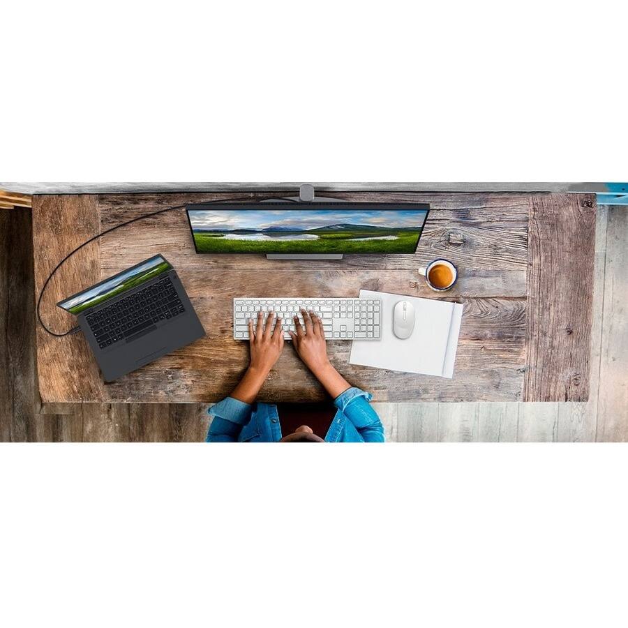 Alt View 2. Dell - Dell Pro KM5221W Keyboard & Mouse - USB Plunger Wireless RF 2.40 GHz Keyboard - English (Canada) - White - USB Wireless - White.