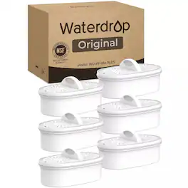 WD-PF-01A Filter Replacement for All Waterdrop Pitcher Filtration System, Pack of 6 - White