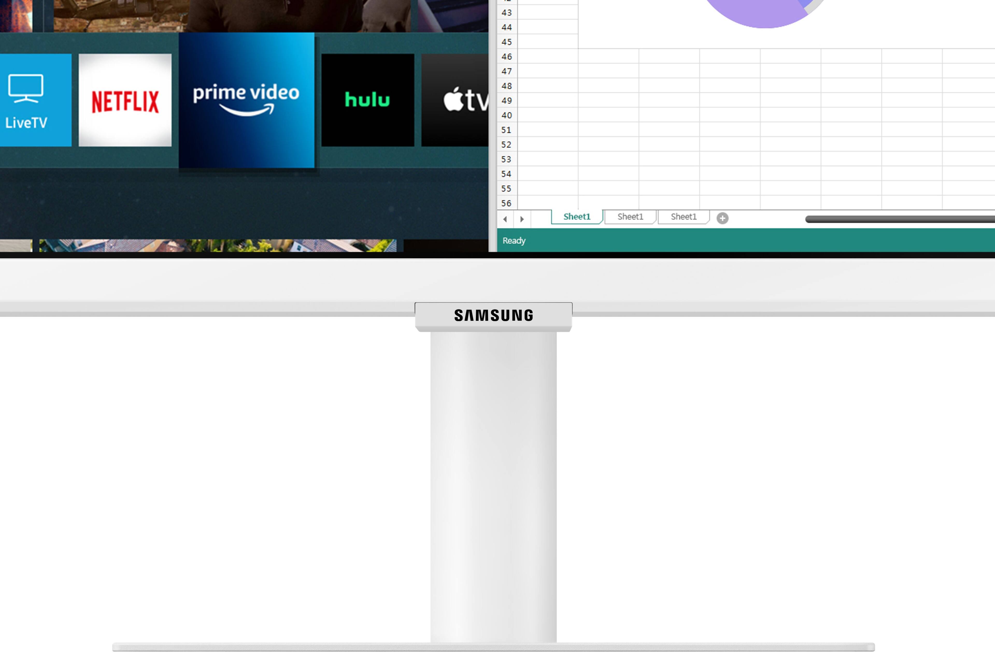 Alt View 19. Samsung - AM500 Series 27" LED FHD Smart Tizen Monitor - White.