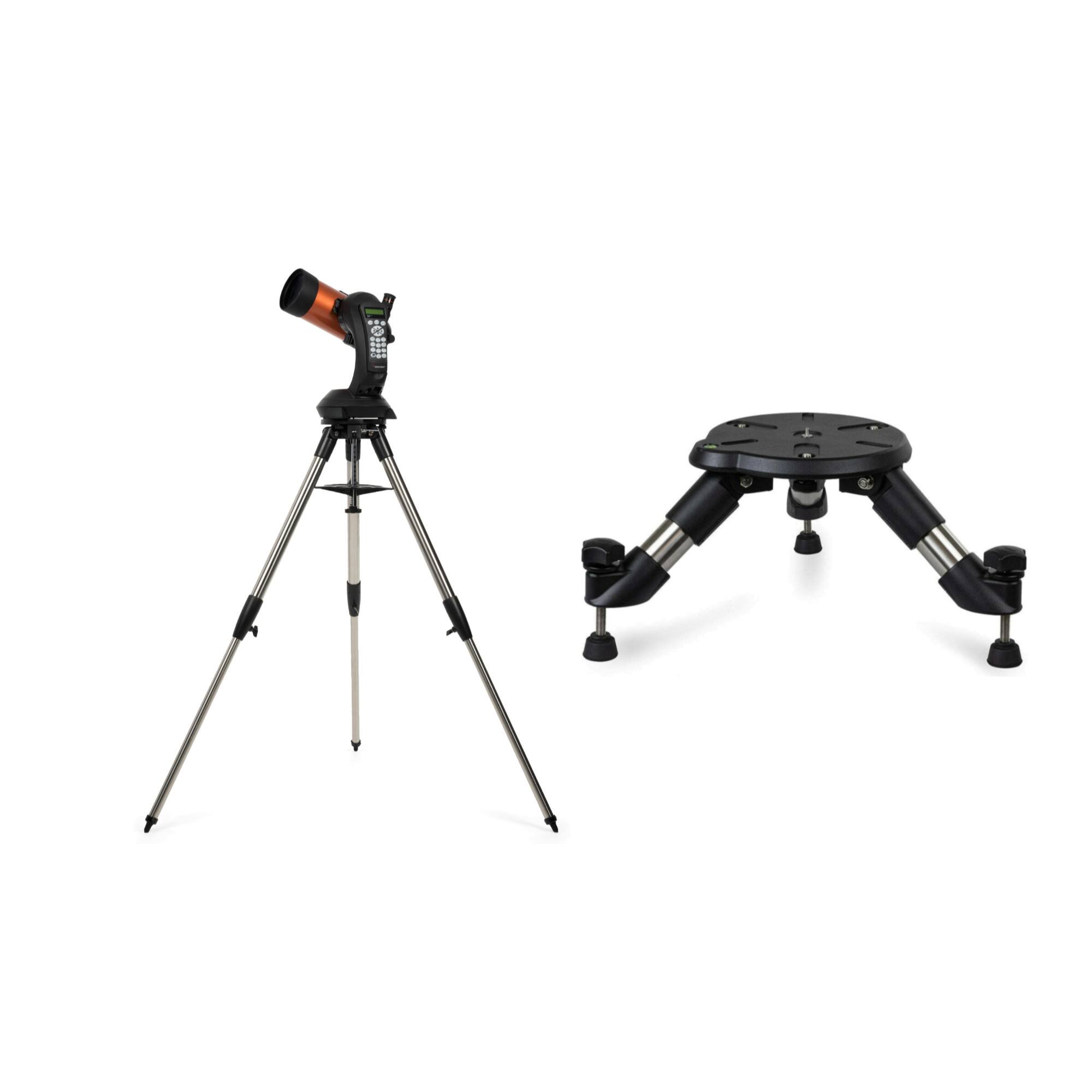 Front. Celestron - Celestron Nexstar 4SE Maksutov-Cassegrain GoTo Telescope with Table Top Tripod.