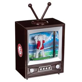 Evergreen Enterprises - Alabama Crimson Tide 8" Vintage TV Water Globe Lantern with Mascot - Brown