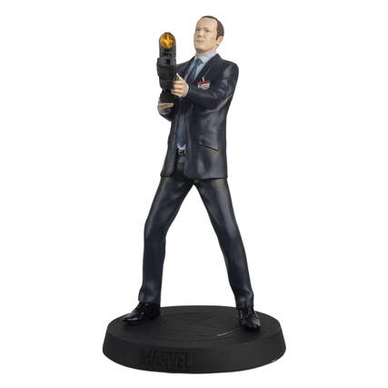 Front. Marvel - Eaglemoss Marvel Movie Collection 1:16 Figurine | Avengers Agent Coulsen - Black.