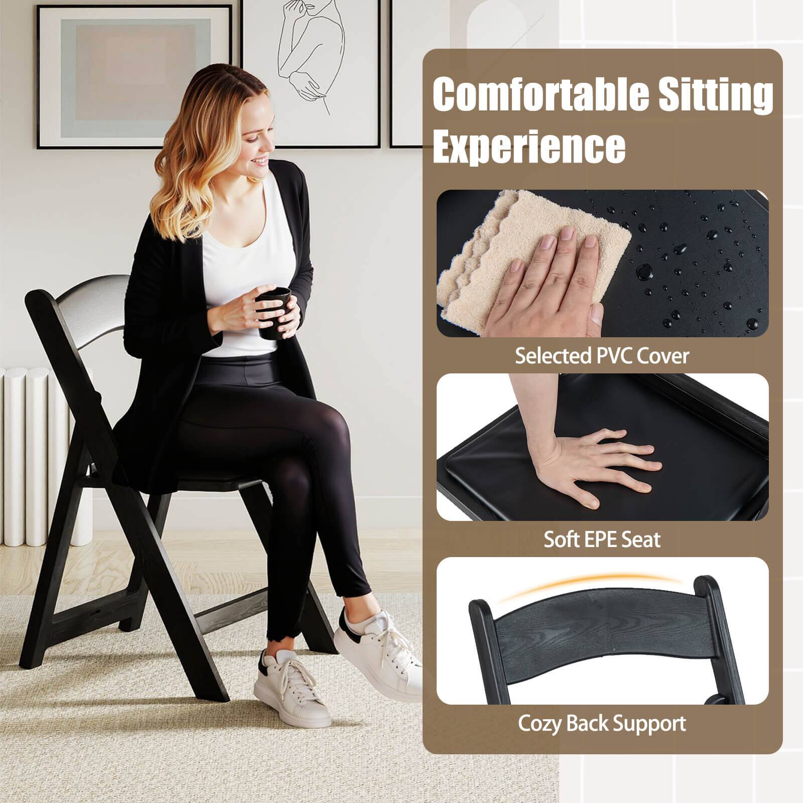 Comfortable Sitting Experience

Selected PVC Cover

Soft EPE Seat

Cozy Back Support