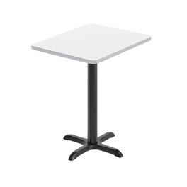 Flash Furniture - Graniss 24'' x 30'' Rectangular Laminate Table Top with Black 22 x 22 "X" Style Table Height Base - White