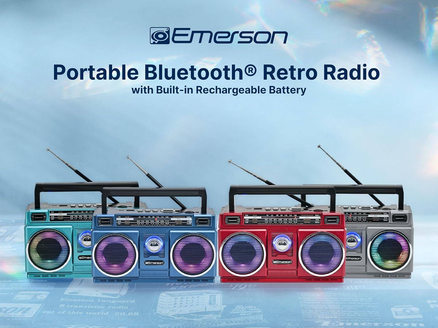 Emerson Portable Bluetooth Retro Radio with Built-in Rechargeable Battery

Emerson Vanguard 8-transistor radio
out of this world $29.88