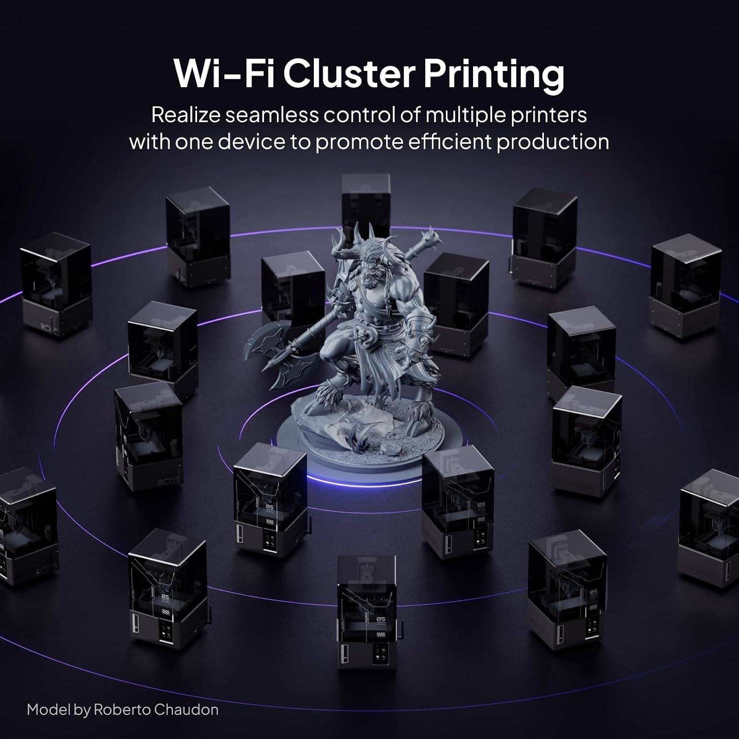 Wi-Fi Cluster Printing

Realize seamless control of multiple printers with one device to promote efficient production

Model by Roberto Chaudon