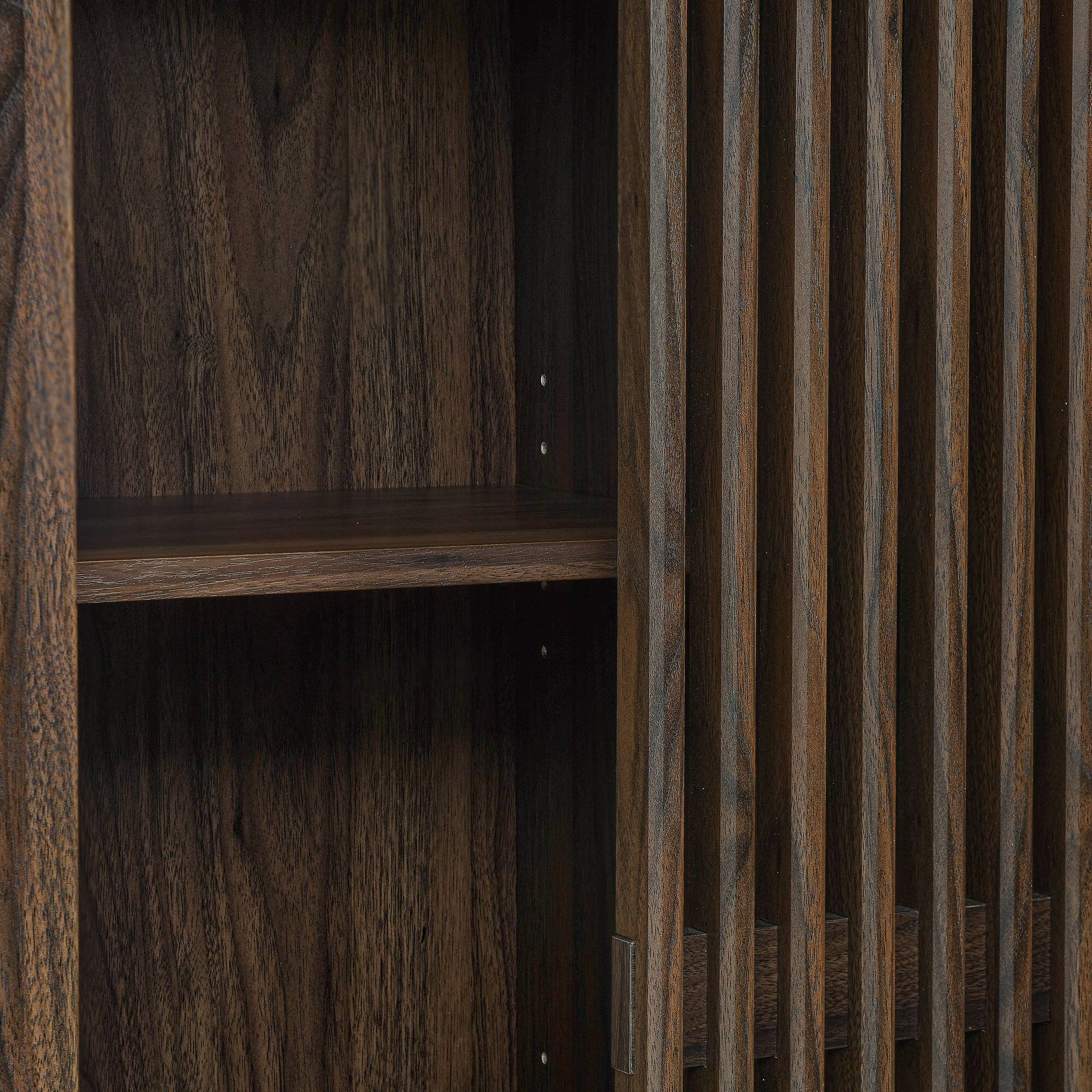 Alt View 6. Modway - Vaughn 71" Arched Storage Display Cabinet by Modway - Walnut.