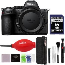 Z5 II Mirrorless Camera with Advanced Accessories and Travel Bundle | 1680 | nikon z5 II - Black