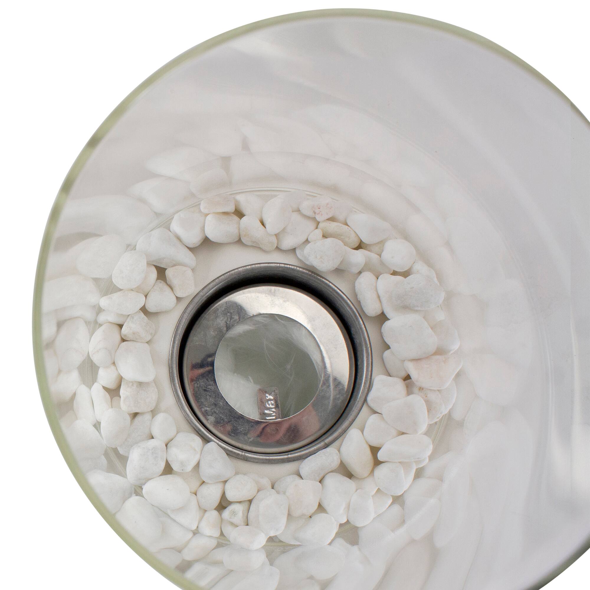 Alt View 4. Northlight - Bio Ethanol Round Portable Fireplace with Base - 10.5" - White - White.