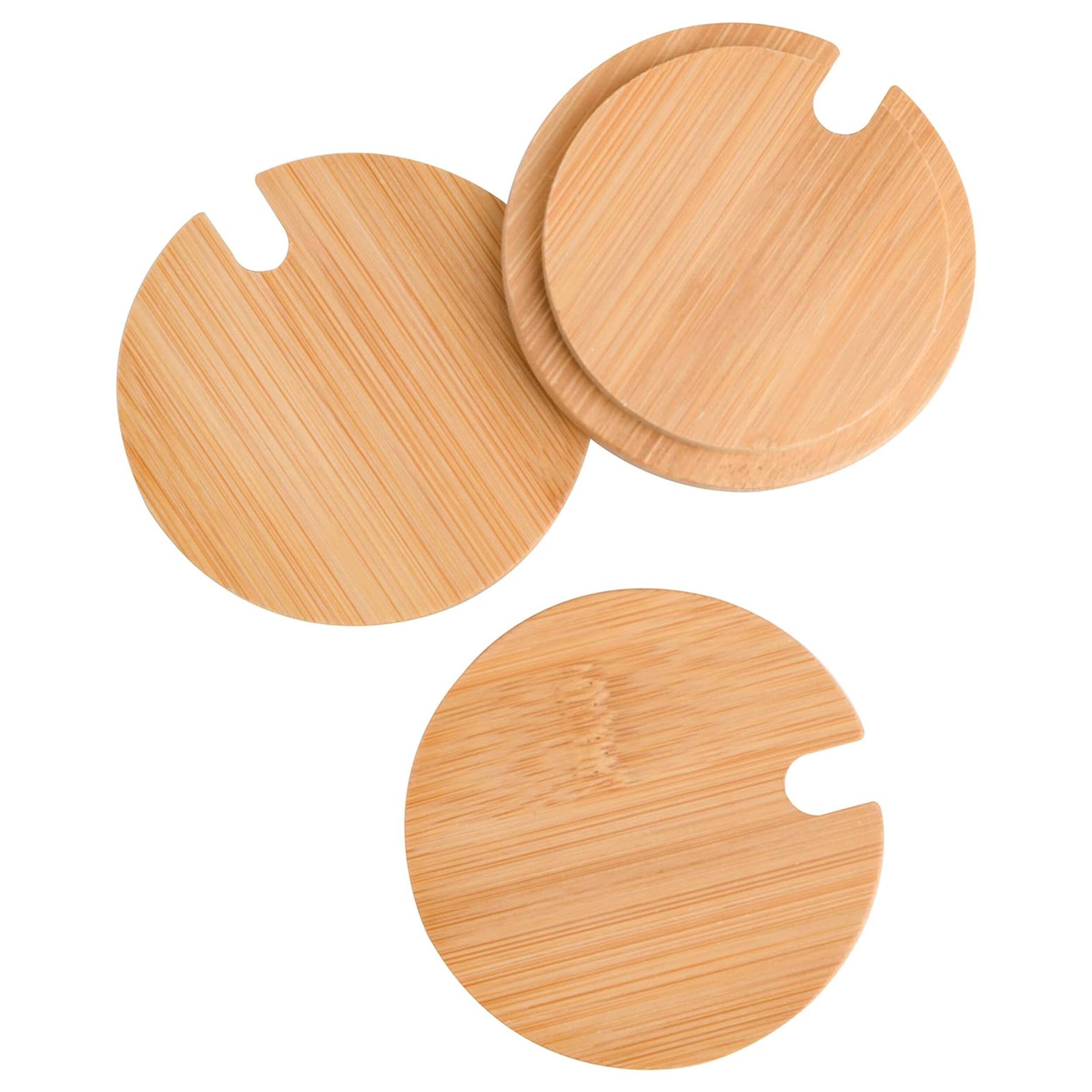 Left. Gibson - Gibson Gracious Dining 10 Piece Fine Ceramic Condiment Jars with Bamboo Lids and Spoons in White - White.