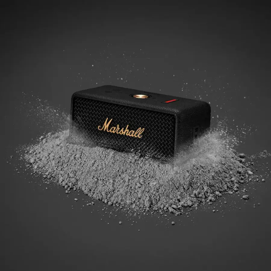 Alt View 17. Marshall - Emberton III Portable Bluetooth Speaker - Black and Brass.