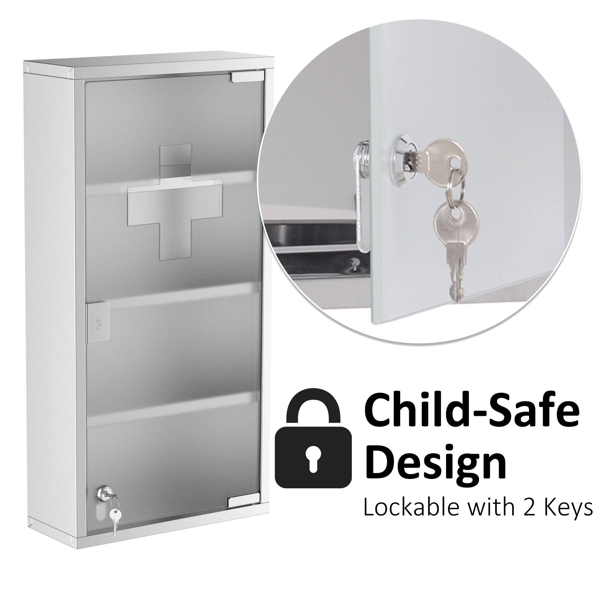 Child-Safe Design
Lockable with 2 Keys