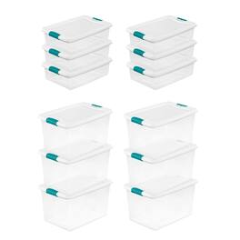 Sterilite - 64 Qt Plastic Stacking Container, 6 Pack & 32 Qt Storage Boxes, 6 Pack