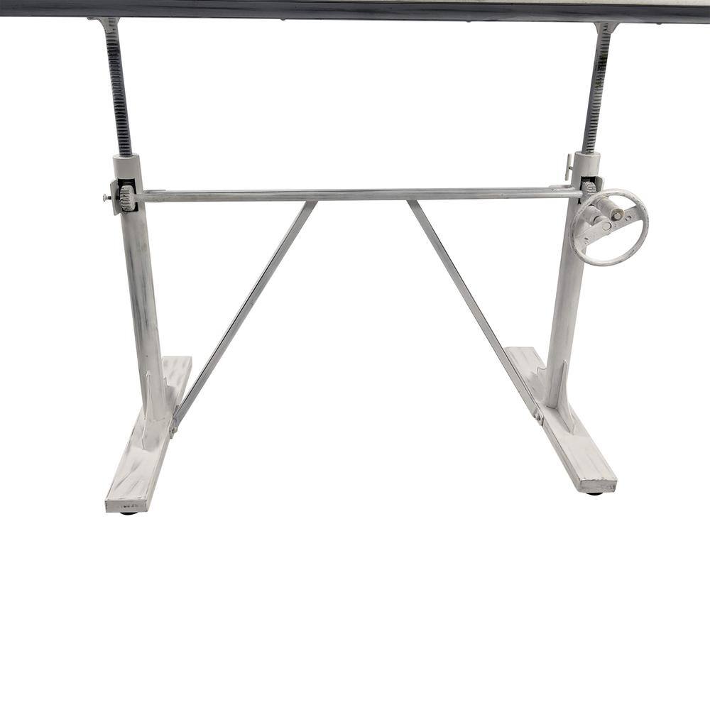 Alt View 4. Carolina Chair & Table - Brio Sit or Standing Adjustable Desk - Whitewash - Whitewash.