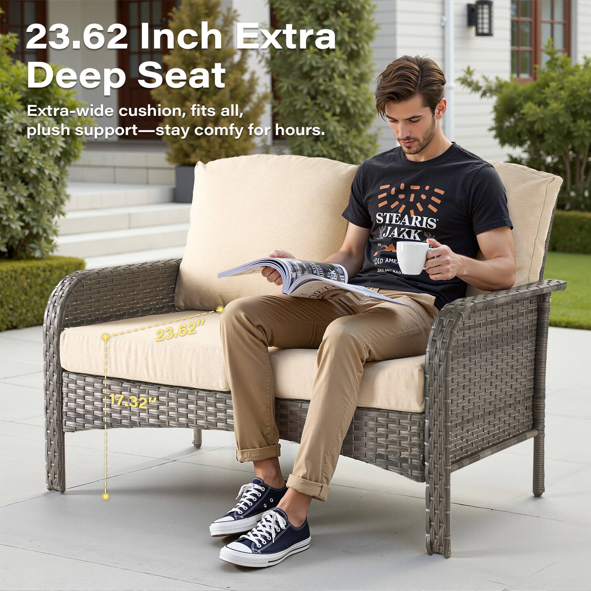23.62 Inch Extra Deep Seat  
Extra-wide cushion, fits all, plush support—stay comfy for hours.  

STEARI'S YJAKK  
OLD AMERICA  
BALTIMORE  

23.62"  
17.32"