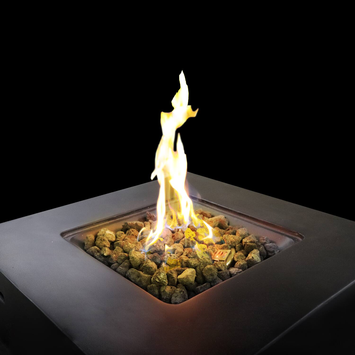 Back. Mondawe - Fiber Reinforced Concrete Propane/Natural Gas Fire Pit table - Charcoal.