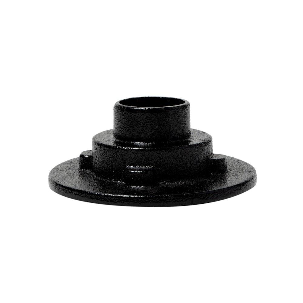 Alt View 1. Alfi - Cast Iron Shower Drain Base with Rubber Fitting - Black.