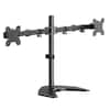Front. ErgoAV - Motion Desk Stand for Dual Monitors 13" to 27" - Black.