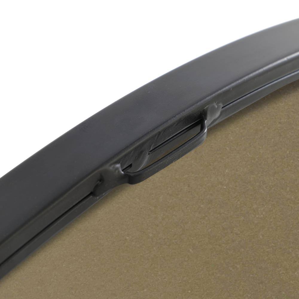 Alt View 6. Elegant Decor - Metal frame Round Mirror 42 inch Black finish - Black.